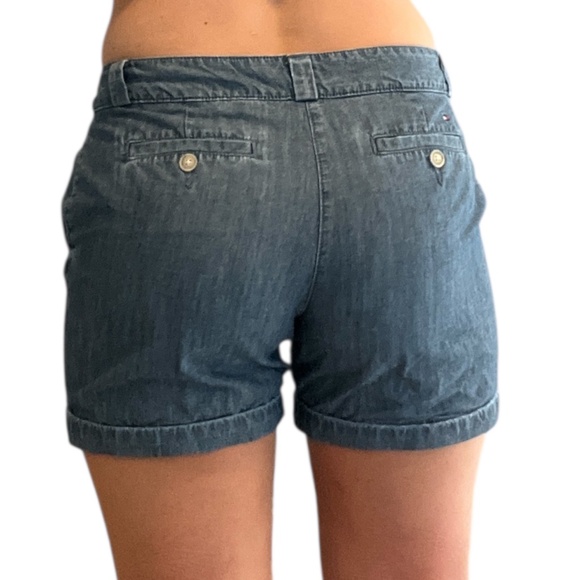 Tommy Hilfiger Blue Denim/Linen Shorts | Size 6 - Picture 2 of 7